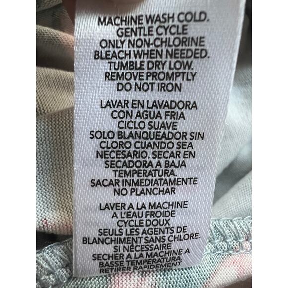 FLORA NIKROOZ WOMENS SIZE MEDIUM JADE SLEEP SHIRT NIGHTGOWN FLORAL PRINT GRAY - Picture 11 of 12